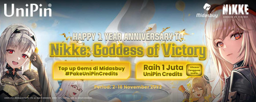 Rayakan 1 Tahun Anniversary Nikke: Goddess of Victory! Dapatkan 1 Juta UniPin Credits Khusus Untuk Pengguna UniPin